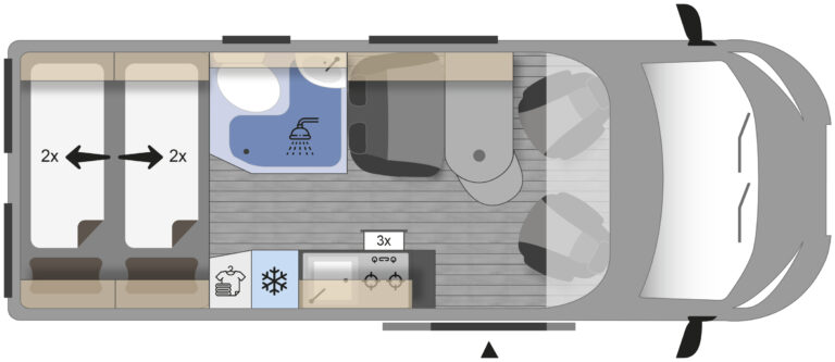 schéma d'implantation du Clever Vario Kids 600
